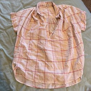 Madewell Plaid Quarter Button Down Shirt